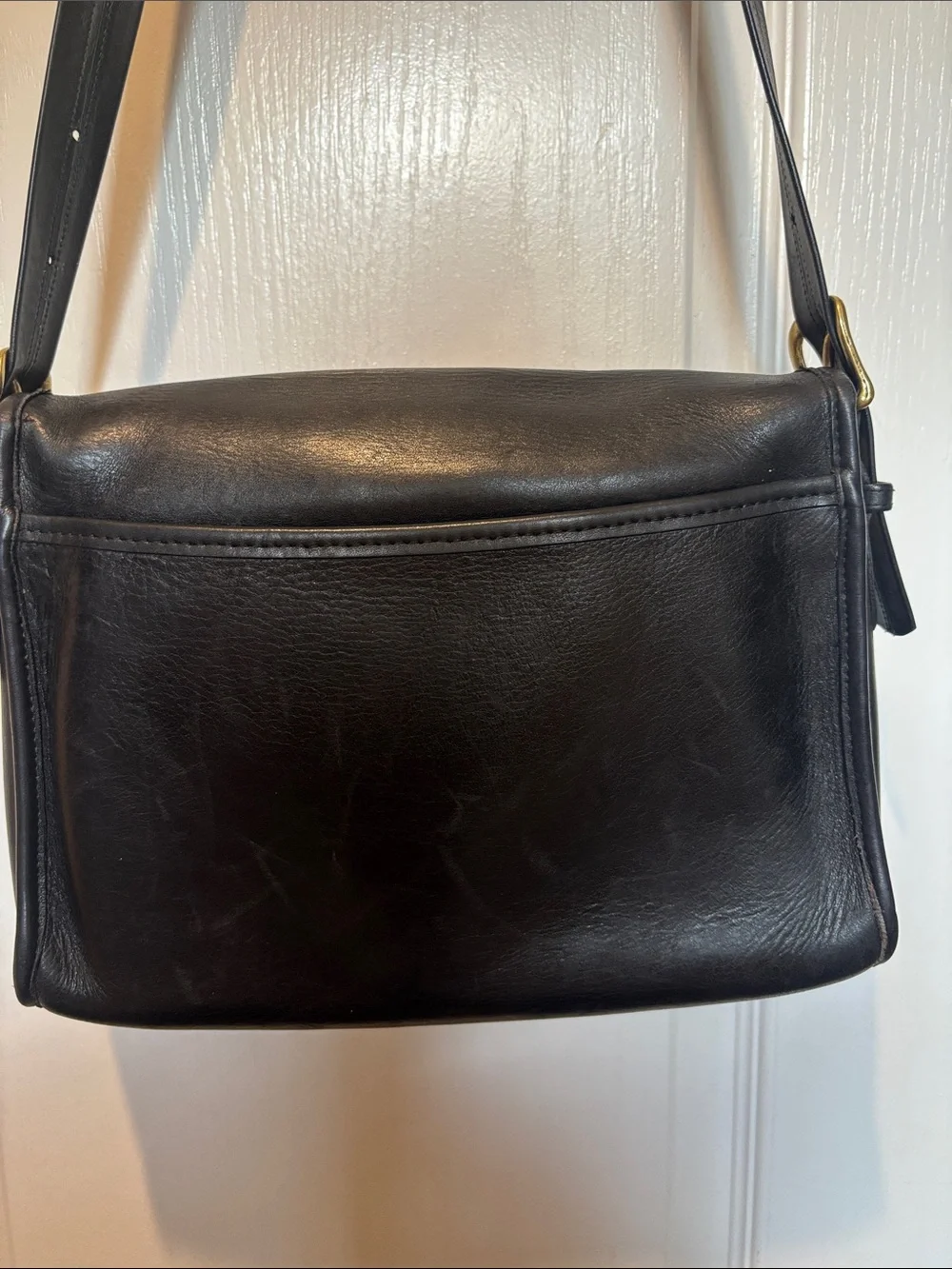 COACH VINTAGE NYC RAMBLER BAG BLACK GLOVE TANNED LEATHER GREAT CONDITION